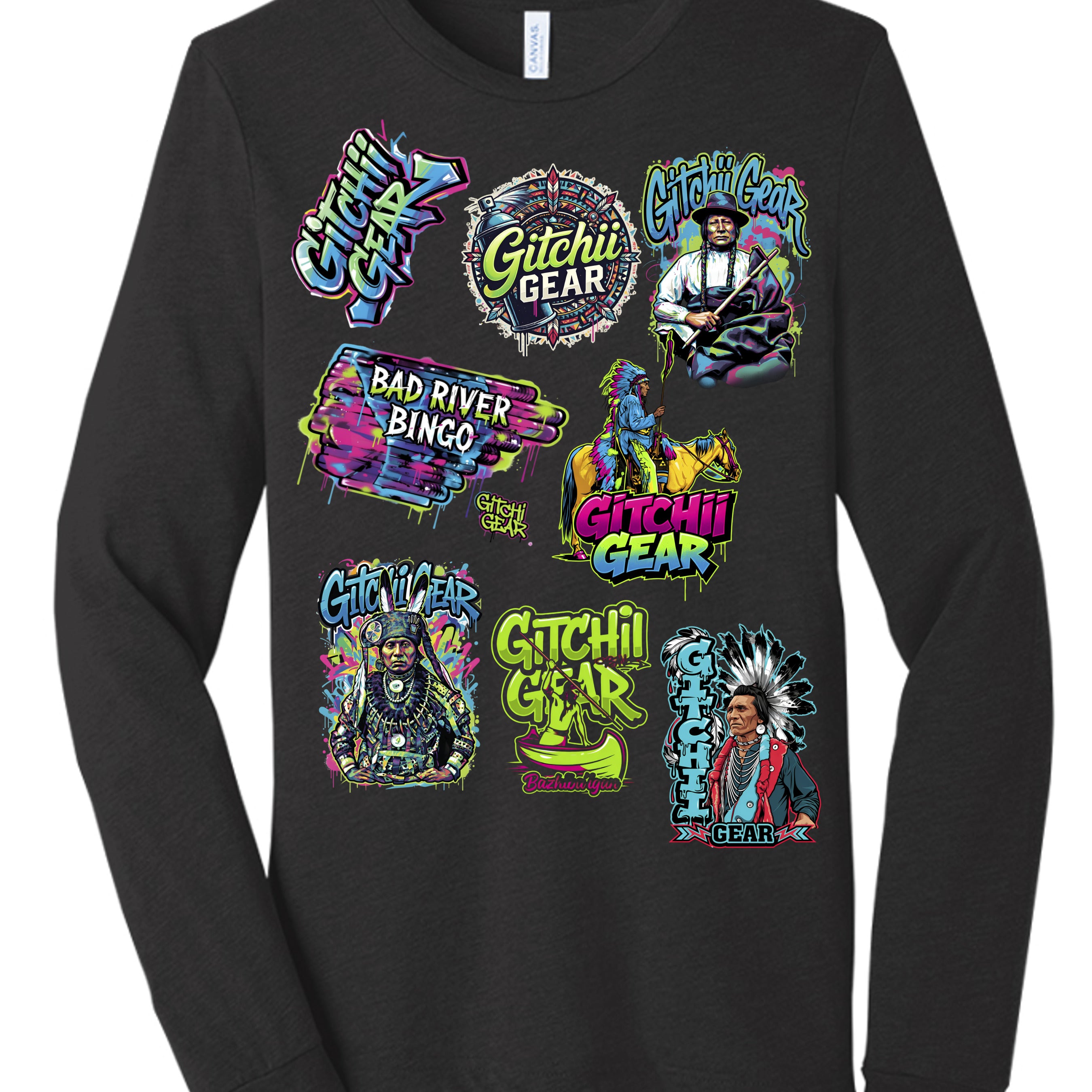Black Heather Triblend - 3513 - FRONT