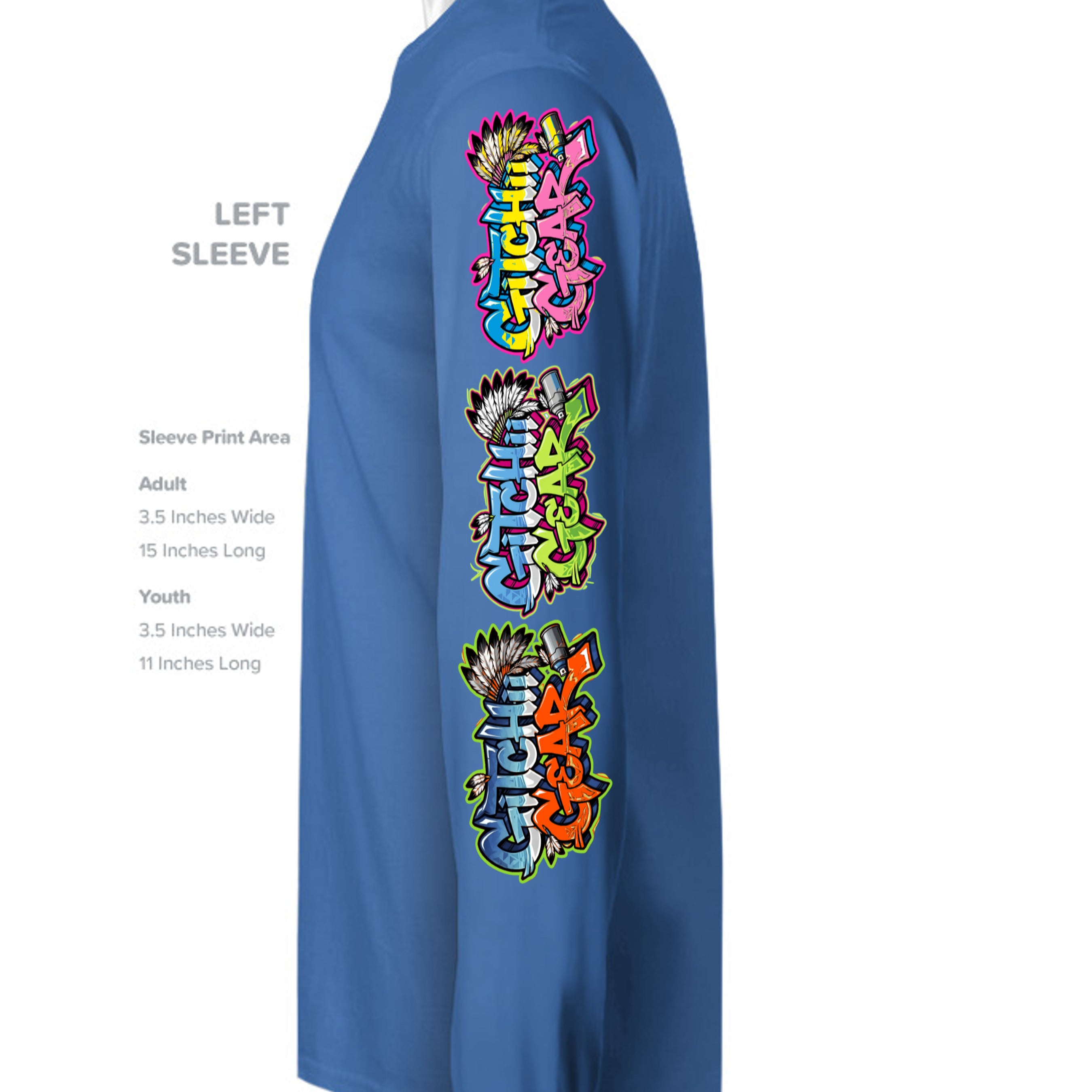 True Royal Triblend - 3513 - SLEEVE_LEFT